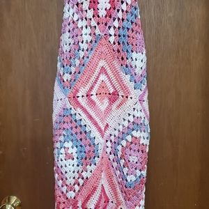Hand-made crocheted maxi dress